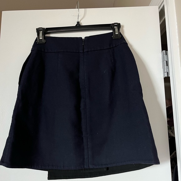 Uniqlo Navy Asymmetrical  Wrap Skirt - Picture 2 of 7